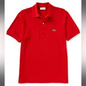 LACOSTE Men’s Polo Shirt Red EUC sz 8 M